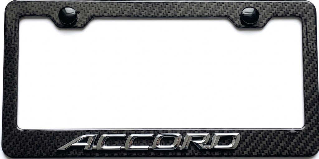 Honda Accord  3D Simulated Carbon Fiber License Frame
