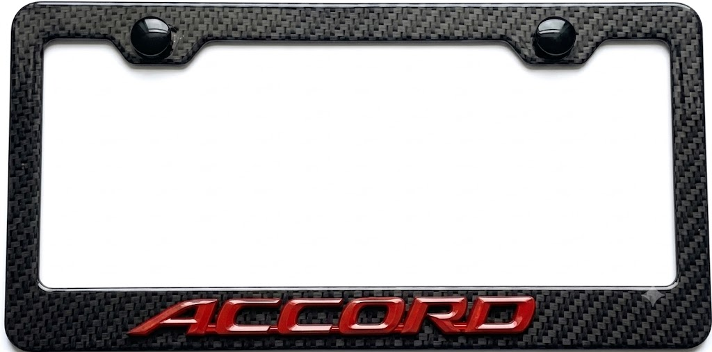 Honda Accord  3D Simulated Carbon Fiber License Frame
