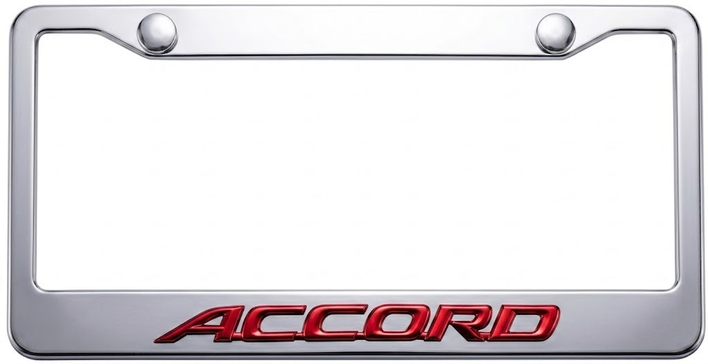 Honda Accord  3D Stainless Steel License Plate Frame