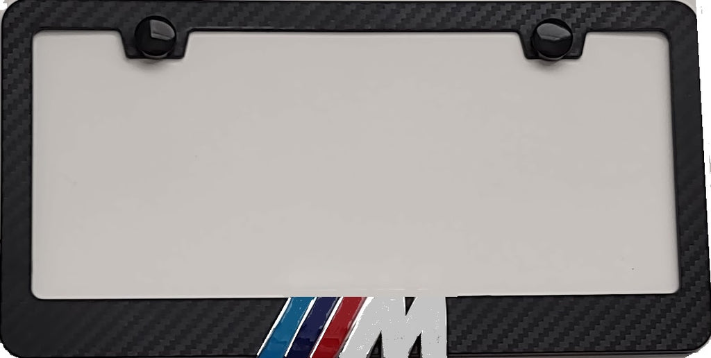 BMW M 3D Simulated Carbon Fiber License Frame