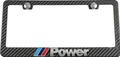 Marco de matrícula de fibra de carbono simulada BMW 3D MPower