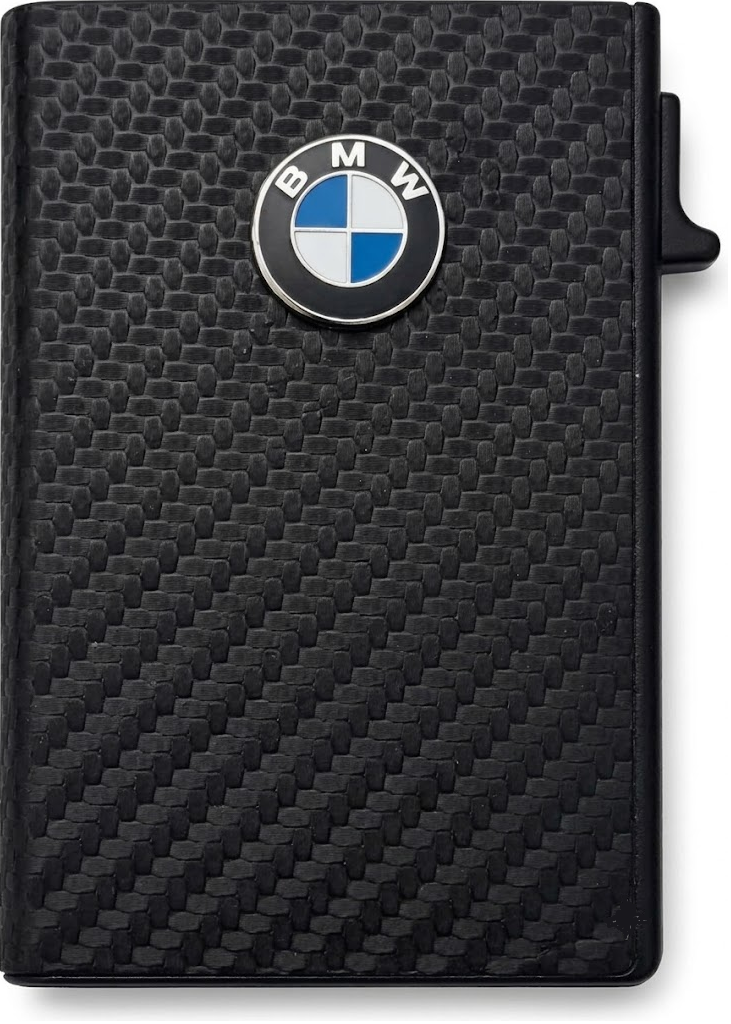 BMW Carbon Fiber 3D Logo Minimalist Pop Up Wallet – RFID Blocking