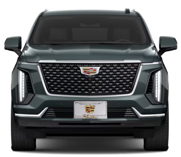 Cadillac 3D Logo Front Novelty License Plate