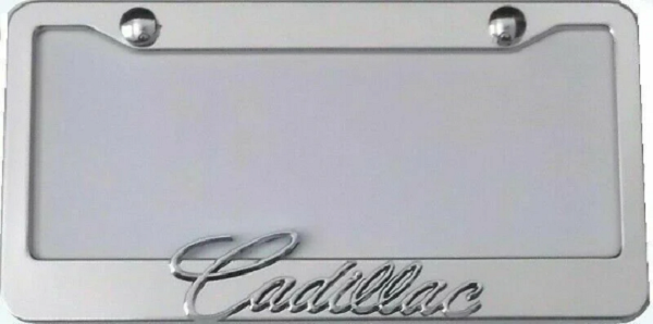 Cadillac 3D Stainless Steel License Plate Frame