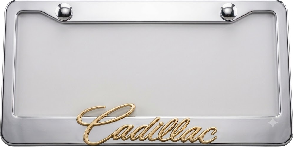 Cadillac 3D Stainless Steel License Plate Frame