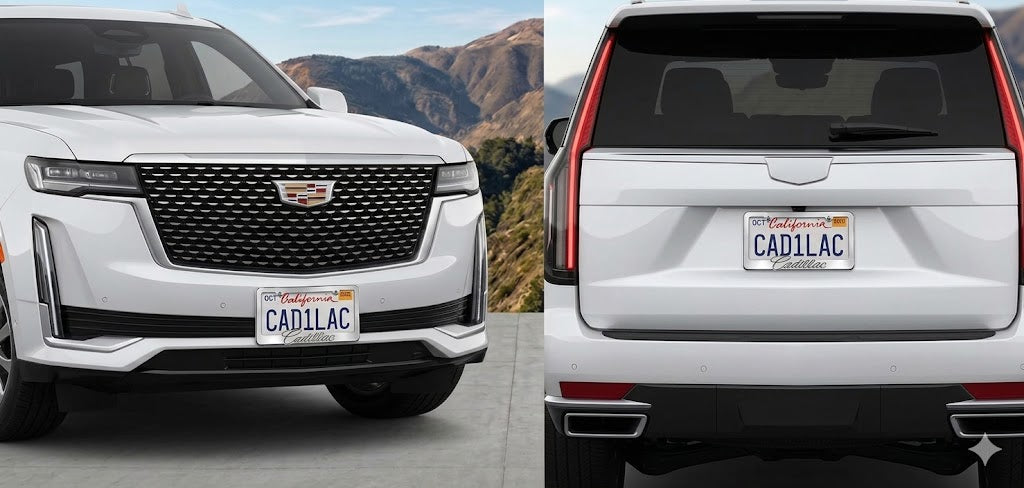 Cadillac 3D Stainless Steel License Frame