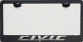 Honda Civic  3D Simulated Carbon Fiber License Frame