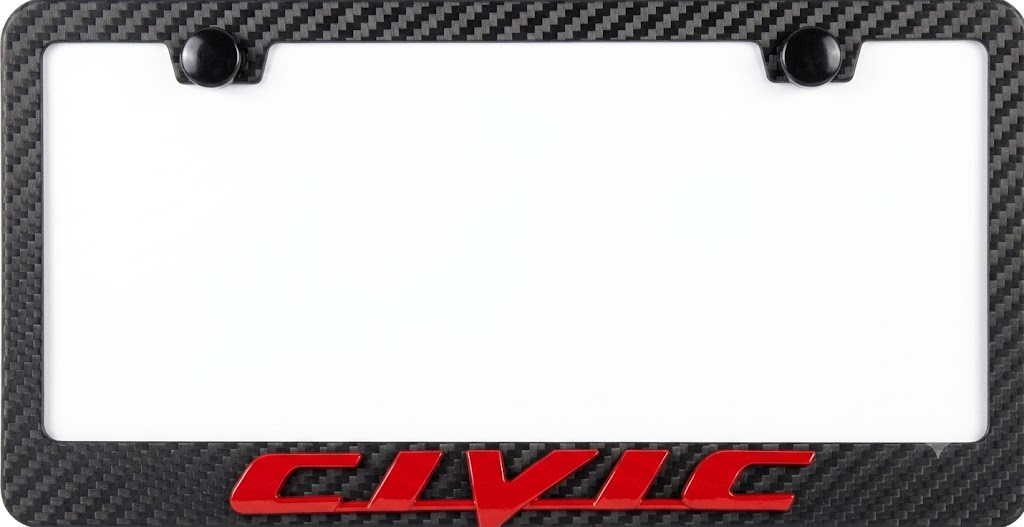 Honda Civic  3D Simulated Carbon Fiber License Frame