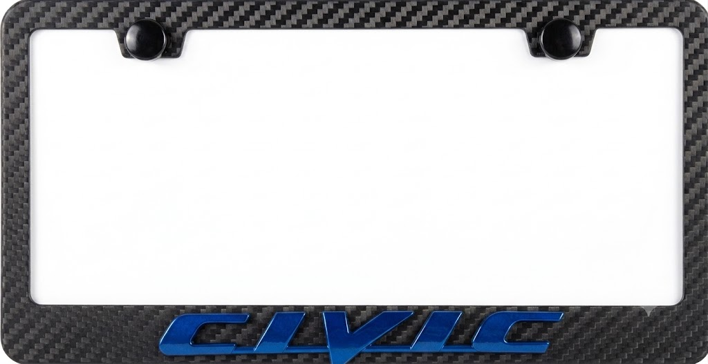 Honda Civic  3D Simulated Carbon Fiber License Frame