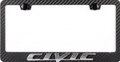 Honda Civic  3D Simulated Carbon Fiber License Frame