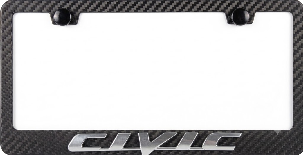 Honda Civic  3D Simulated Carbon Fiber License Frame