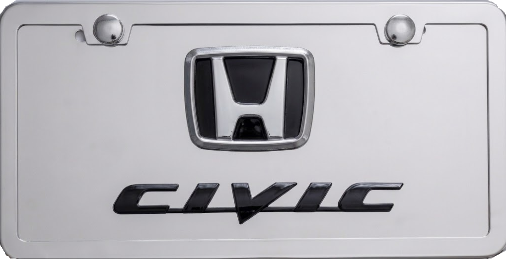 Honda Civic 3D Logo & Script Front Novelty License Plate