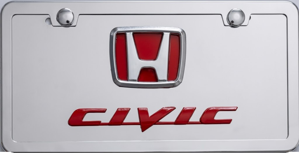Honda Civic 3D Logo & Script Front Novelty License Plate