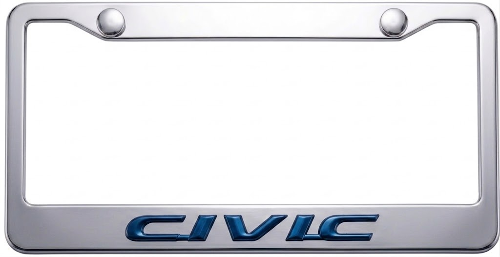 Honda Civic 3D Stainless Steel License Plate Frame