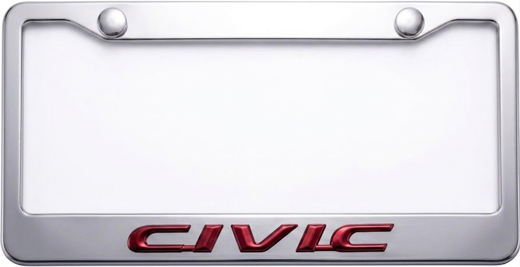 Honda Civic 3D Stainless Steel License Plate Frame