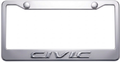 Honda Civic 3D Stainless Steel License Plate Frame