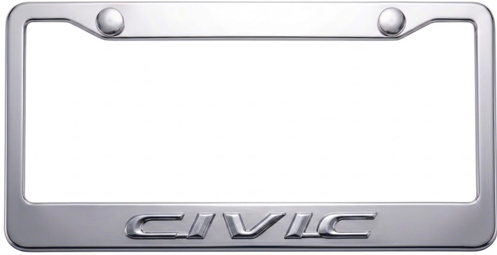 Honda Civic 3D Stainless Steel License Plate Frame