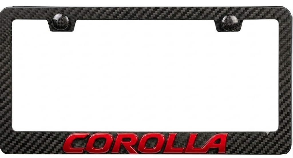 Toyota  Corolla  Simulated Carbon Fiber License Frame