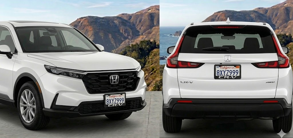 Honda CR-V 3D Simulated Carbon Fiber License Frame