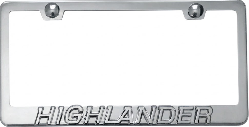 Toyota Highlander 3D Stainless Steel License Plate Frame