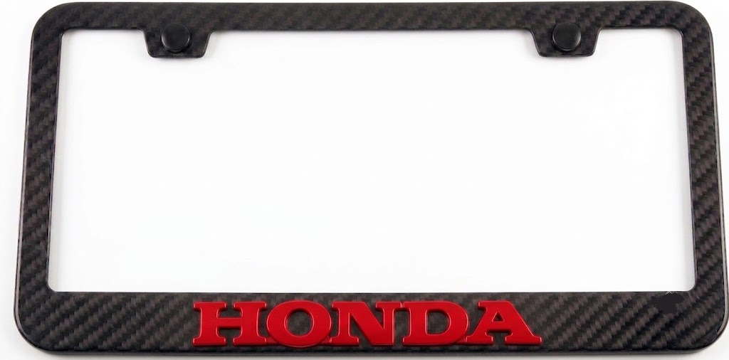 Honda 3D Simulated Carbon Fiber License Plate Frame