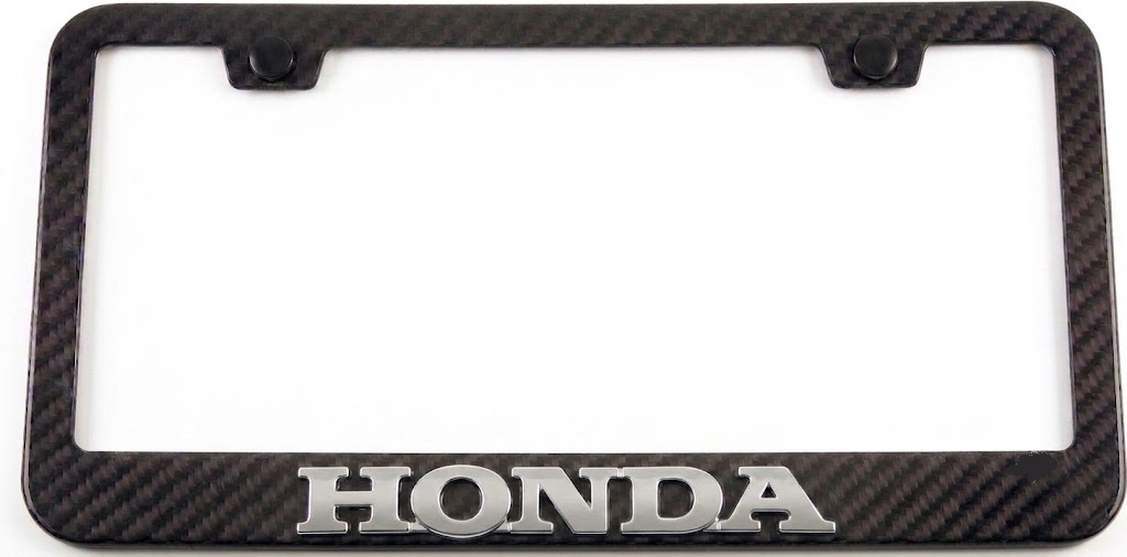 Marco de matrícula de fibra de carbono simulada en 3D de Honda