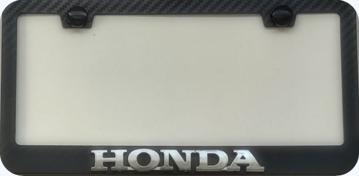 Honda 3D Simulated Carbon Fiber License Frame