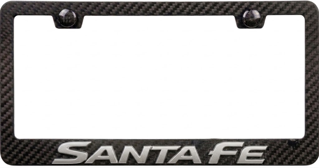 Hyundai Santa Fe 3D Simulated Carbon Fiber License Plate Frame