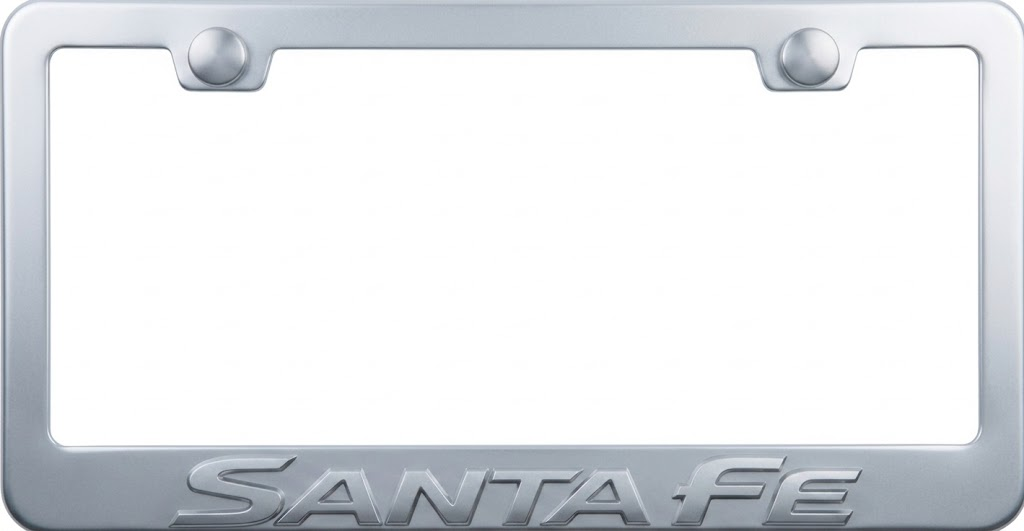 Hyundai Santa Fe 3D Stainless Steel License Plate Frame
