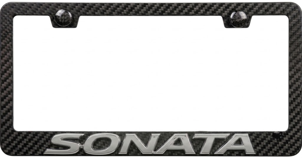 Hyundai Sonata 3D Simulated Carbon Fiber License Plate Frame