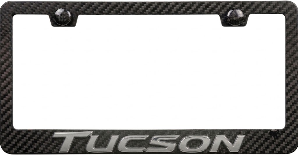 Hyundai Tucson 3D Simulated Carbon Fiber License Plate Frame