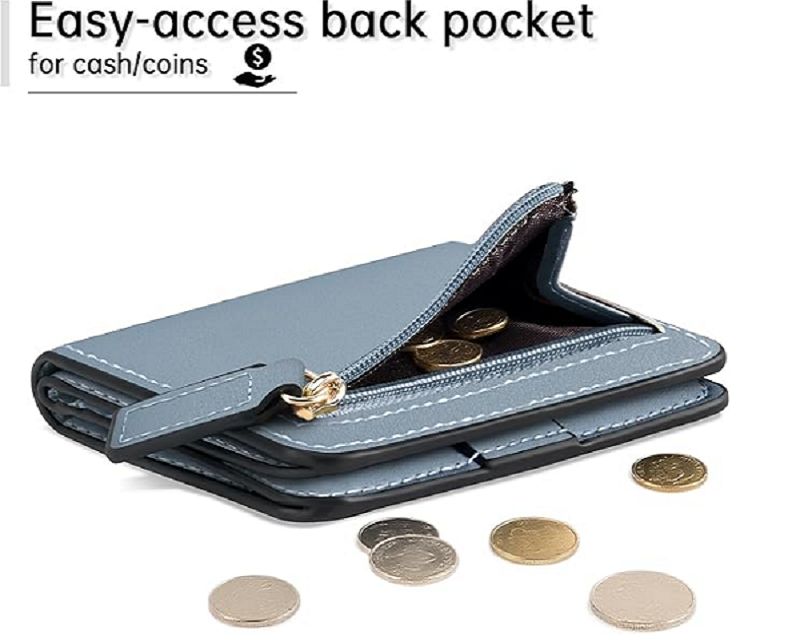 Italian Pride Leatherette Zip Wallet – RFID Blocking Slim Compact Organizers for Italian American Women