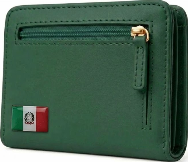 Italian Pride Leatherette Zip Wallet – RFID Blocking Slim Compact Organizers for Italian American Women
