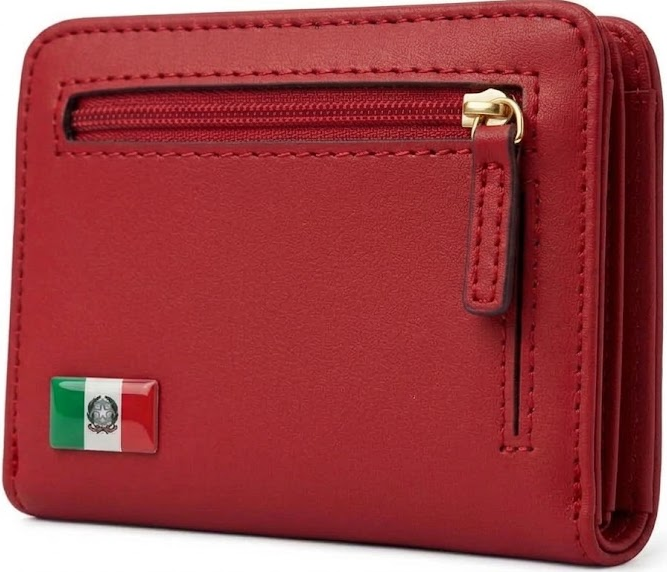 Italian Pride Leatherette Zip Wallet – RFID Blocking Slim Compact Organizers for Italian American Women