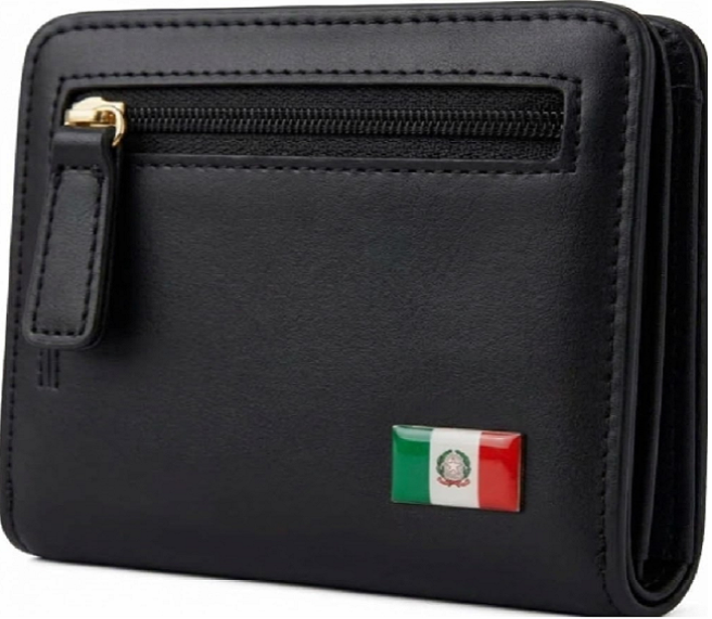 Italian Pride Leatherette Zip Wallet – RFID Blocking Slim Compact Organizers for Italian American Women