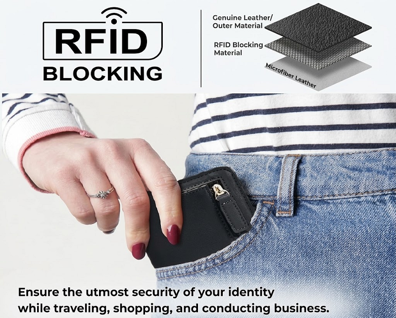 Italian Pride Leatherette Zip Wallet – RFID Blocking Slim Compact Organizers for Italian American Women