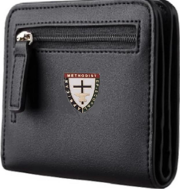A.M.E. Woman's Black Faux Leather Mini Wallet
