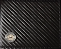 Mercedes-Benz Carbon Fiber Bi-Fold Wallet with 3D Metal Logo RFID Blocking