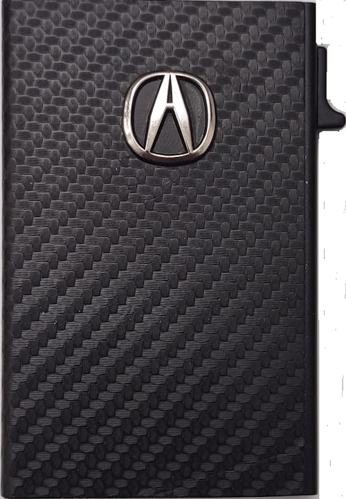 Acura Carbon Fiber 3D Logo Minimalist Pop Up Wallet RFID
