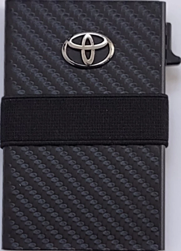 Toyota Black Carbon Fiber Wallet with Elastic Band