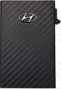 Hyundai Carbon Fiber 3D Logo Minimalist Pop Up Wallet RFID