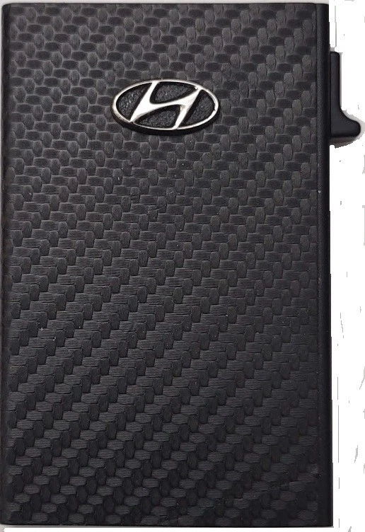 Hyundai Carbon Fiber 3D Logo Minimalist Pop Up Wallet RFID