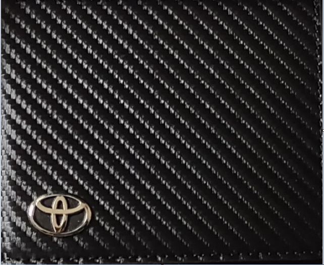 Toyota Carbon Fiber Bi-Fold Wallet with 3D Metal Logo RFID Blocking