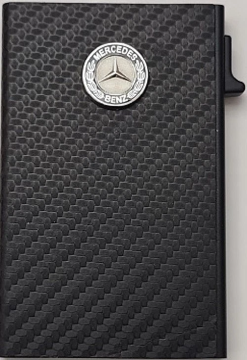 Mercedes-Benz Carbon Fiber 3D Logo Minimalist Pop Up Wallet RFID