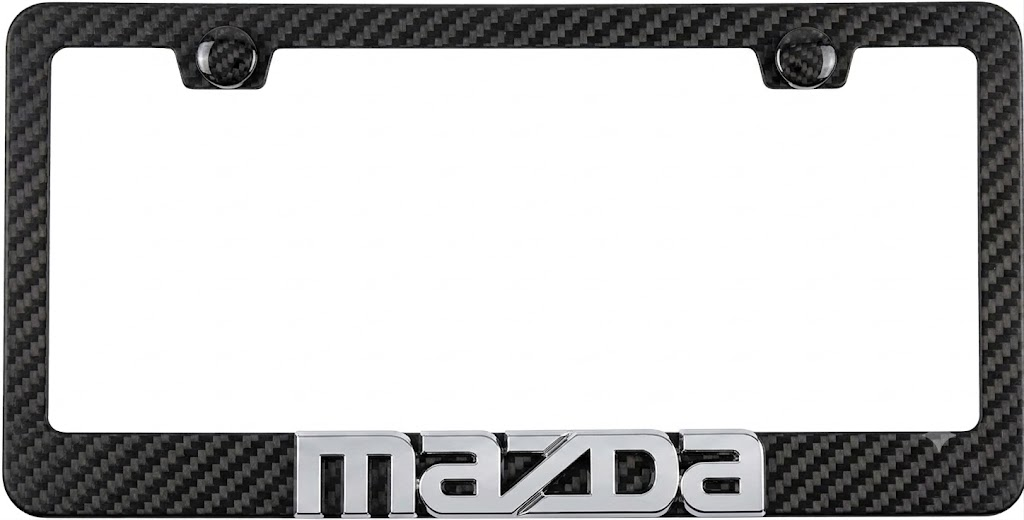 Mazda 3D Simulated Carbon Fiber License Frame